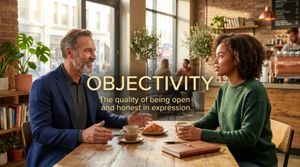 The quality of being open and honest in expression.