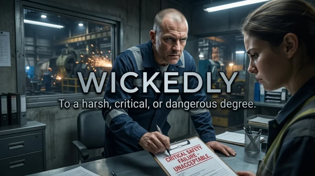 To a harsh, critical, or dangerous degree.
