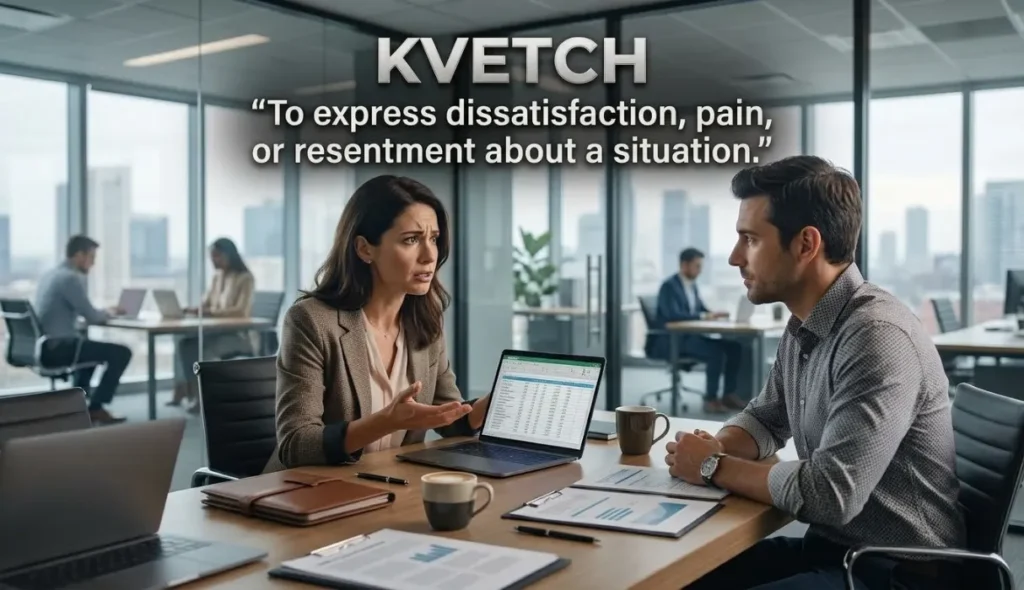 To express dissatisfaction, pain, or resentment about a situation.