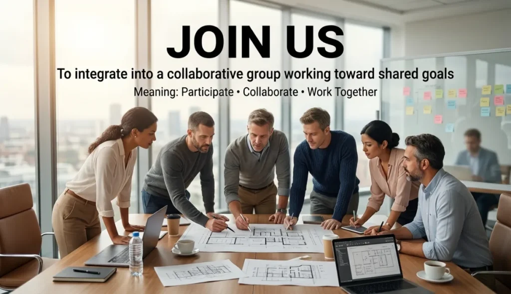 To integrate into a collaborative group working toward shared goals.