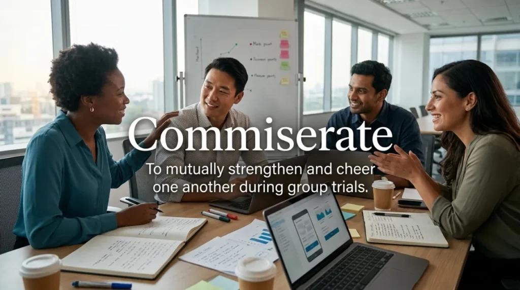 To mutually strengthen and cheer one another during group trials.