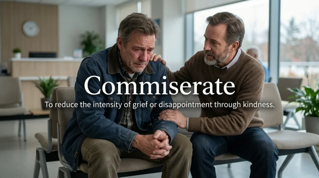 To reduce the intensity of grief or disappointment through kindness.
