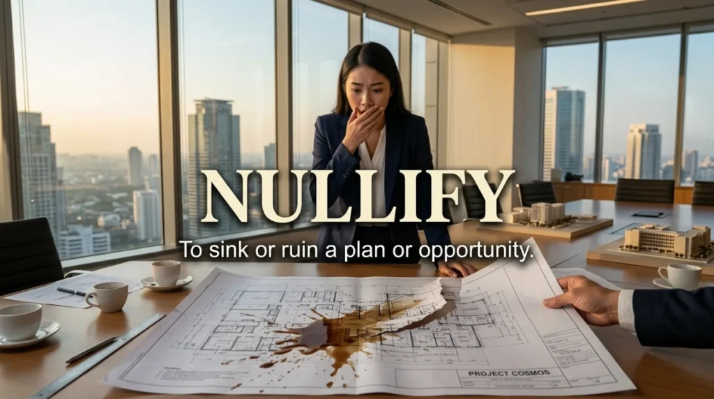 To sink or ruin a plan or opportunity.