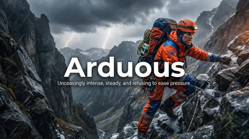 Unceasingly intense, steady, and refusing to ease pressure.
