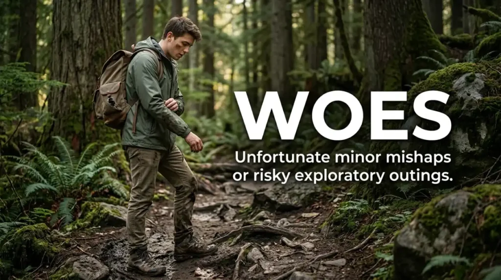 Unfortunate minor mishaps or risky exploratory outings.