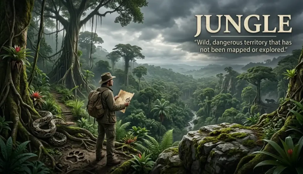 Wild, dangerous territory that has not been mapped or explored.
