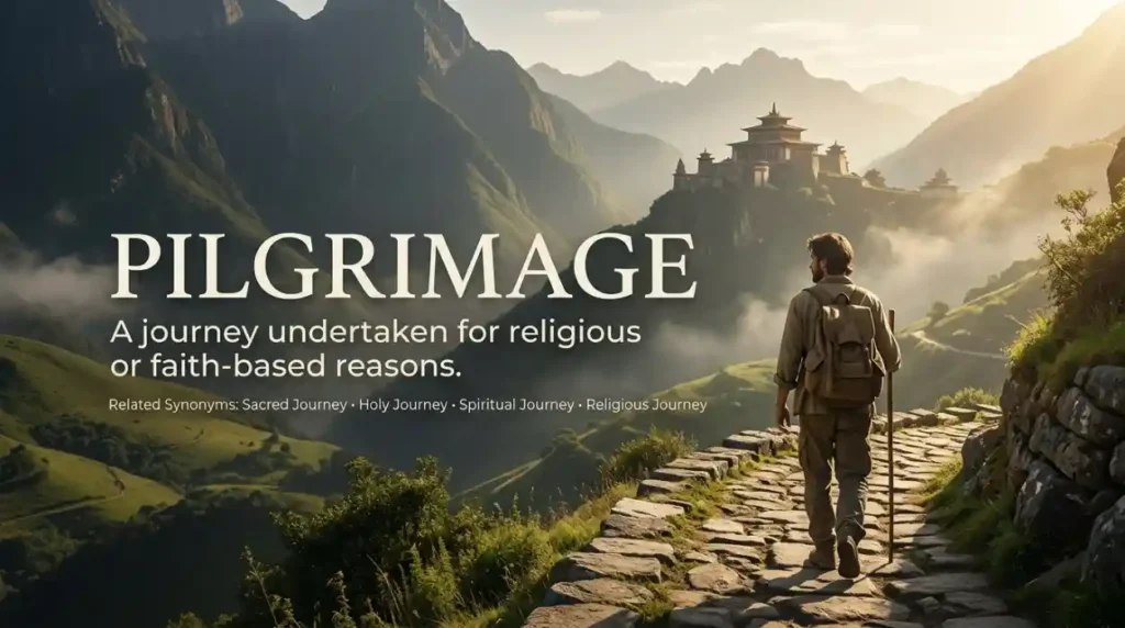 A journey undertaken for religious or faith-based reasons.