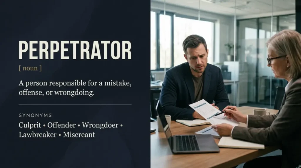 A person responsible for a mistake, offense, or wrongdoing.