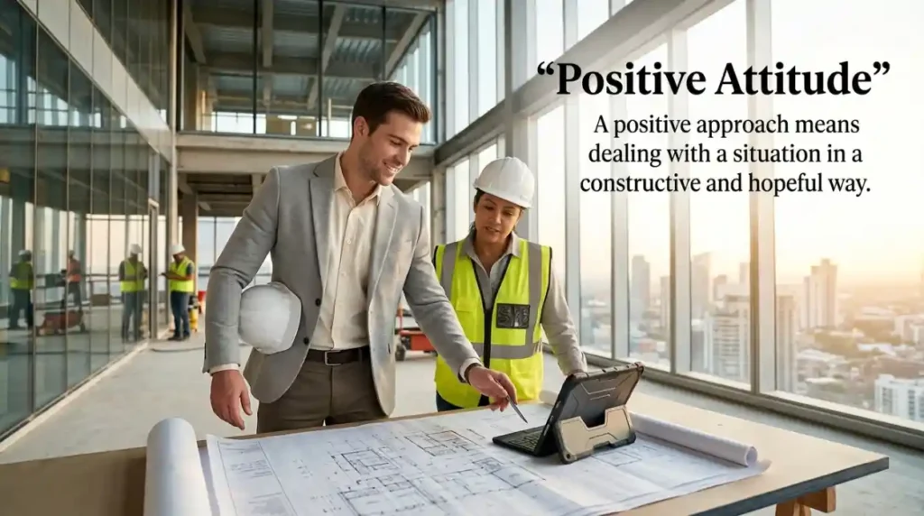 A positive approach means dealing with a situation in a constructive and hopeful way.