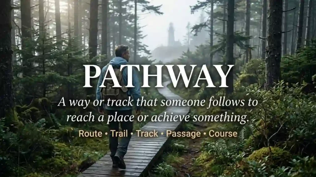 A way or track that someone follows to reach a place or achieve something.