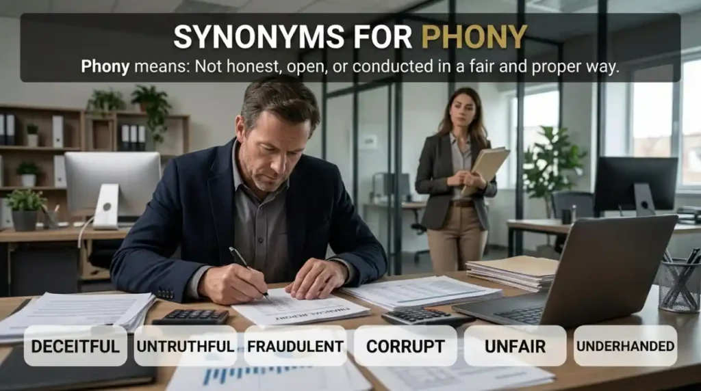 Not honest, open, or conducted in a fair and proper way.