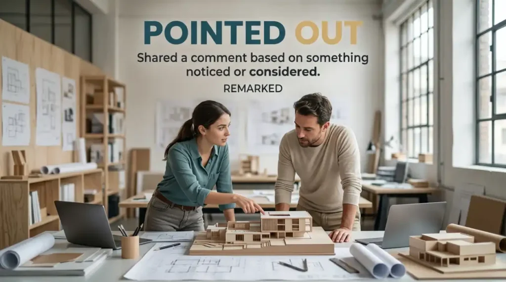 Shared a comment based on something noticed or considered.