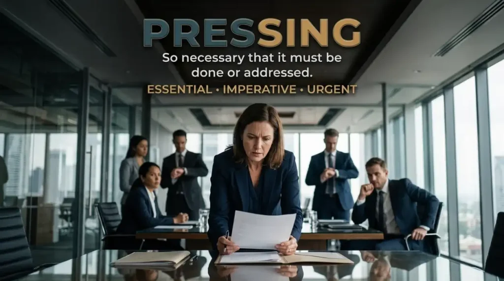 So necessary that it must be done or addressed.