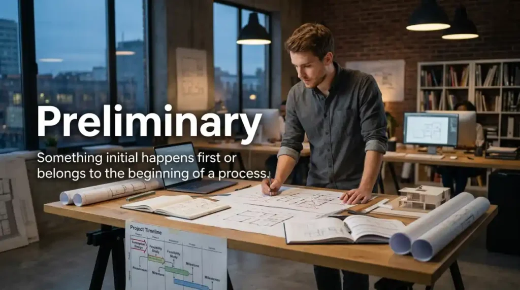 Something initial happens first or belongs to the beginning of a process.