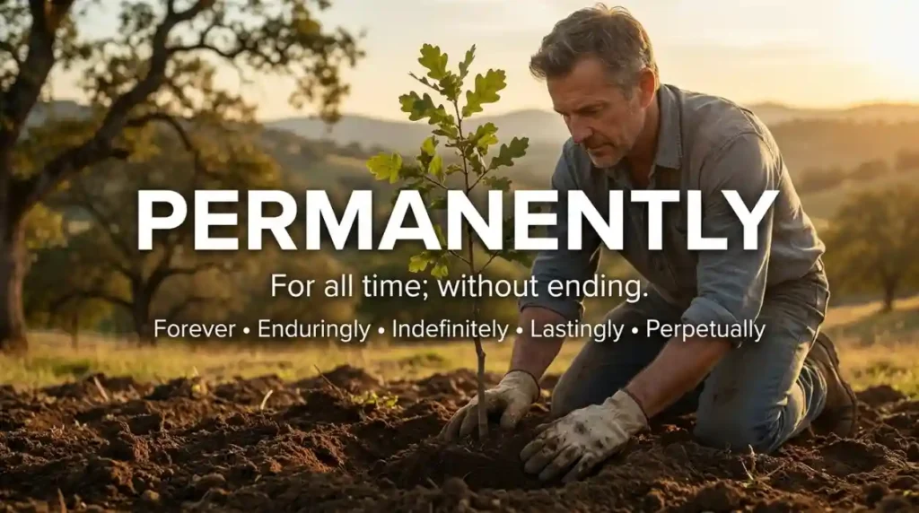 Synonyms for Permanently