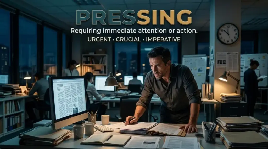 Synonyms for Pressing