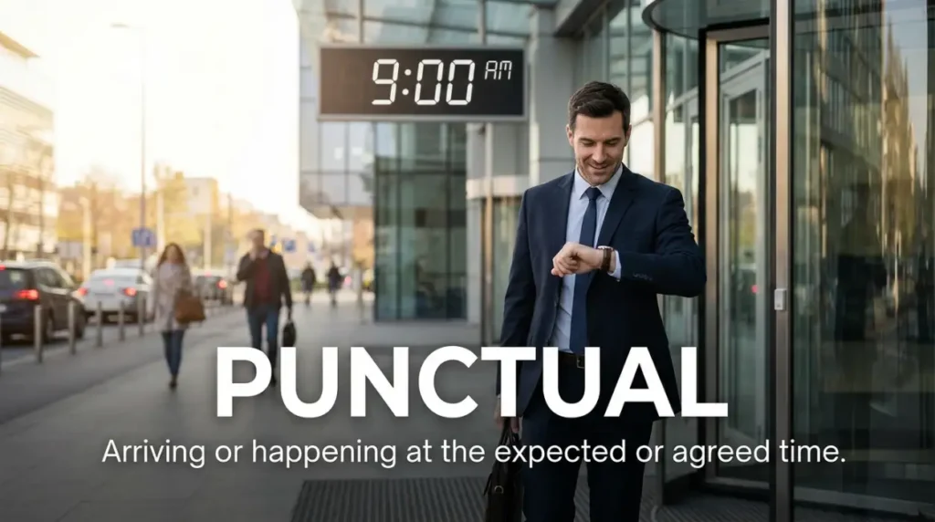 Synonyms for Punctual