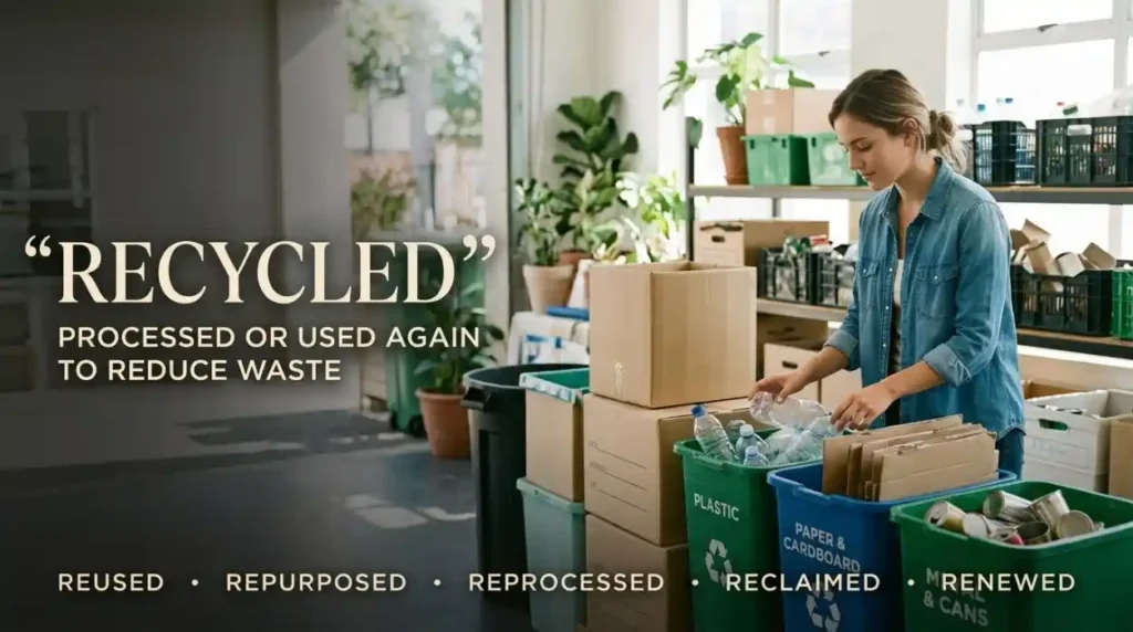 Synonyms for Recycled