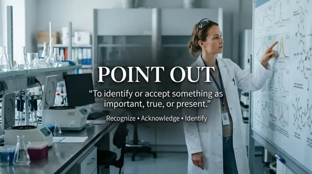 To identify or accept something as important, true, or present.