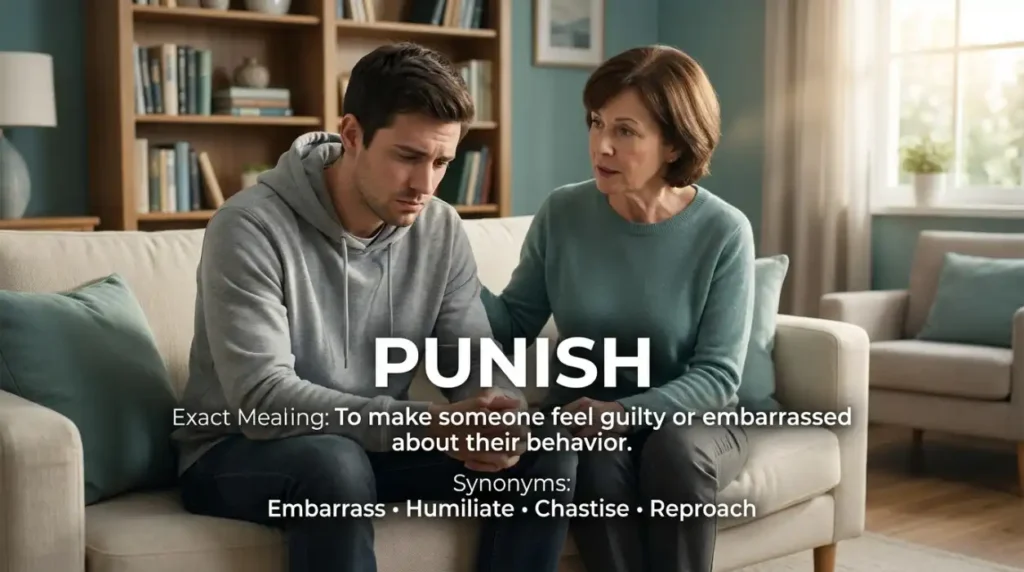 To make someone feel guilty or embarrassed about their behavior.