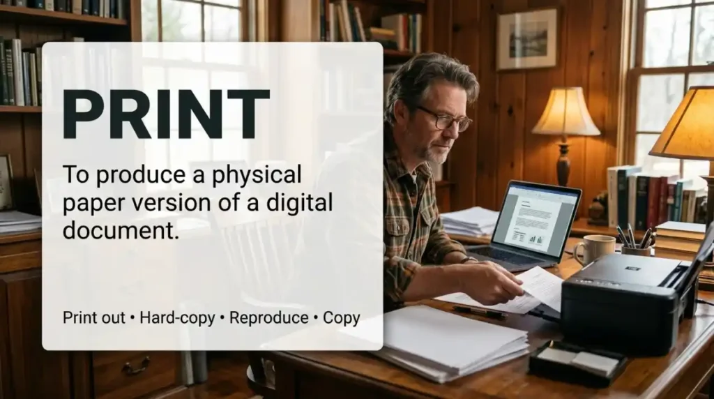 To produce a physical paper version of a digital document.