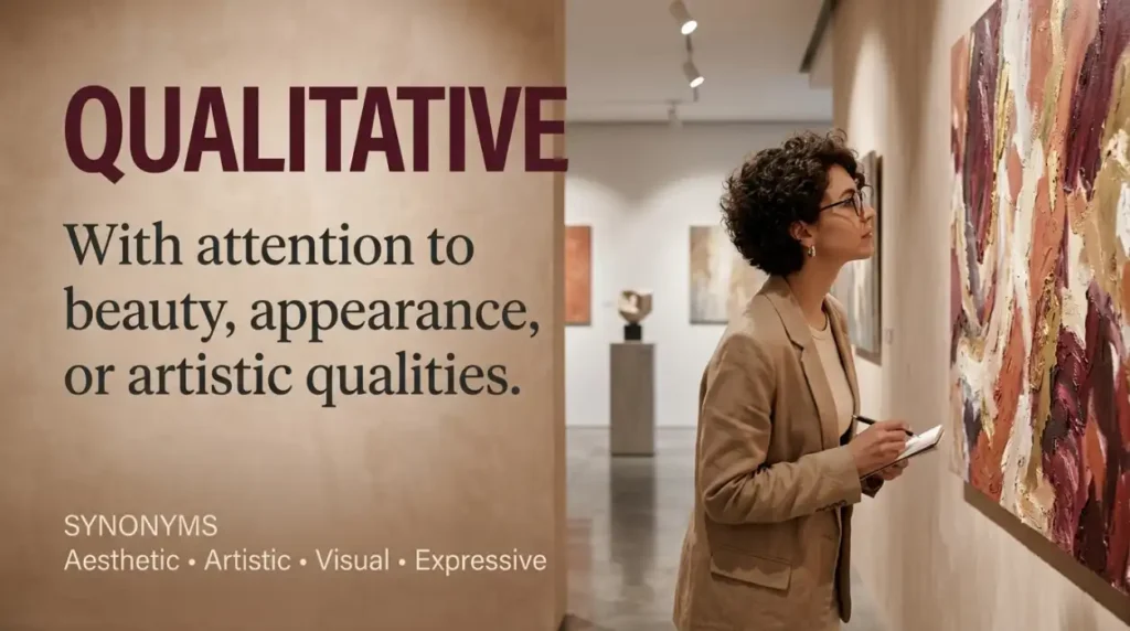 With attention to beauty, appearance, or artistic qualities.